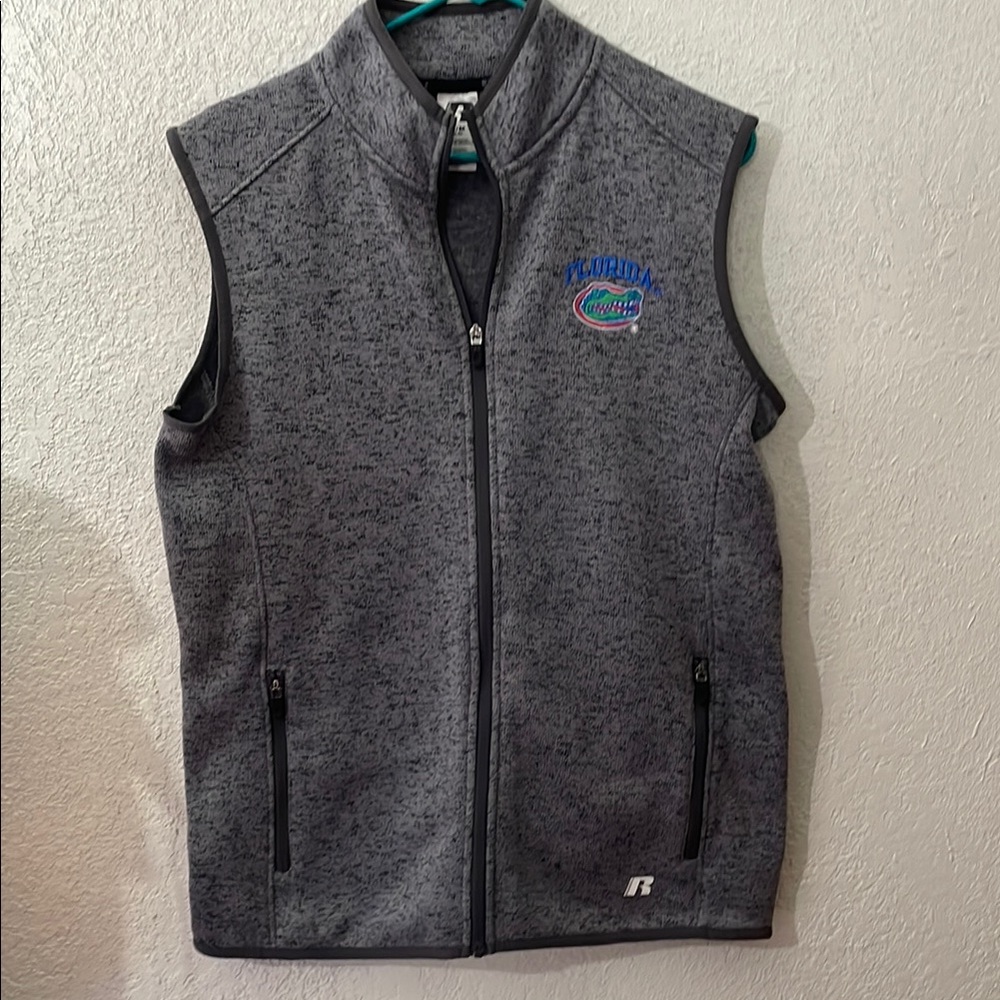 Russell Athletic Charcoal Vest with Florida Gators Emblem